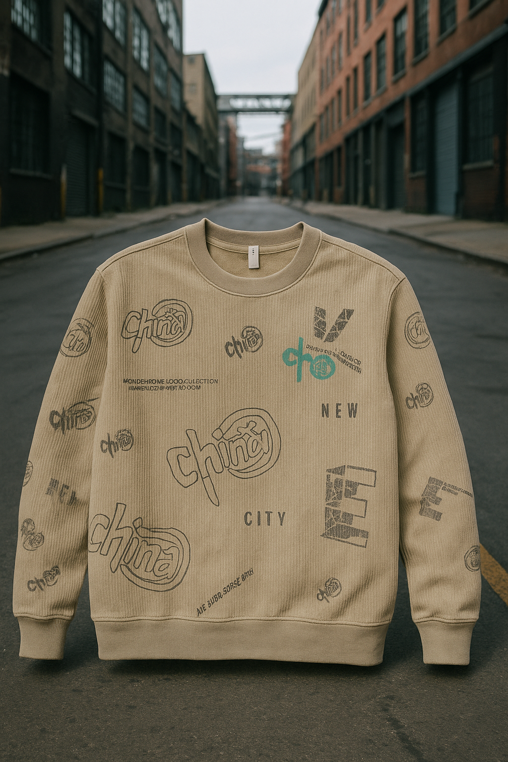 Buzo En Algodón De Rib Estampado